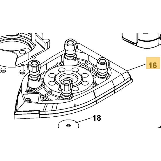 Black & Decker Plateau de ponçage triangle pour ponceuse BEW200 (N663241)