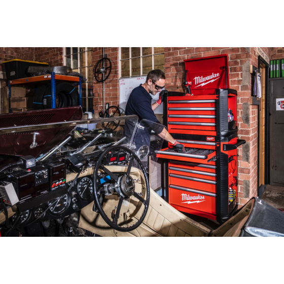 Milwaukee Servante d'atelier équipée mobile 78cm à 7 tiroirs SRC30-1 avec 206 Outils (4932498185)