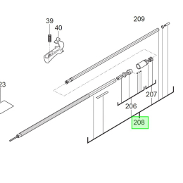 Milwaukee Tube de remplacement pour élagueuse sur perche M18 FTPS30 (4931496245)