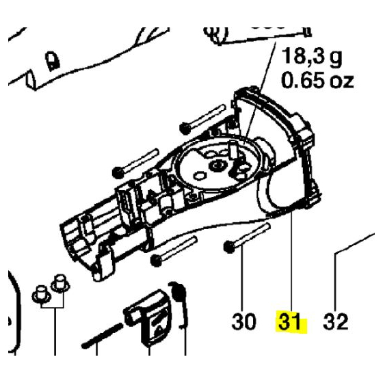Metabo Carter de réducteur pour scie sabre ASE 18 (316039140)