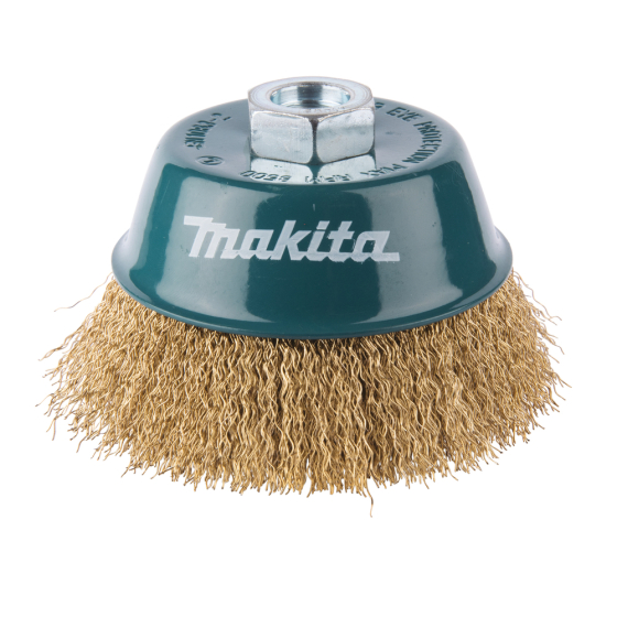 Makita Brosse ø100mm boisseau à fils acier laitonnés et ondulés (D-39805)