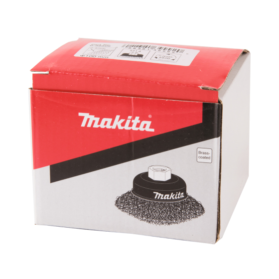 Makita Brosse ø100mm boisseau à fils acier laitonnés et ondulés (D-39805)