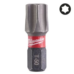 Milwaukee x2 Embouts TX50 25mm de Vissage Shockwave (4932430891)