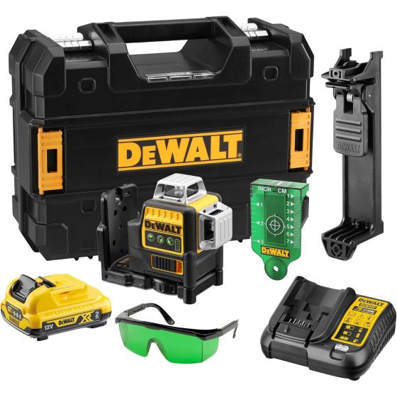 DeWALT DCE089D1G-QW Laser croix vert XR 12V et 1x2.0Ah