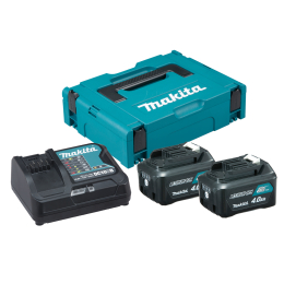Makita Pack Énergie 12V CXT 4Ah (2 batteries BL1041B + 1 chargeur DC10SA) avec coffret MAK-PAC (197641-2)
