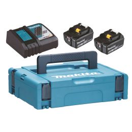 Makita Pack Énergie 18V Li-Ion 6.0Ah (2 batteries BL1860B + 1 chargeur DC18RC) 198116-4
