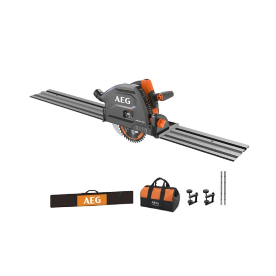 AEG BKS18PBL-802C Scie plongeante 18V brushless 165mm 2x8.0Ah avec rail de guidage 1.5m (4935493529)