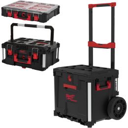 Milwaukee Set Packout Starter x1 Trolley avec tiroir & Coffret large & organisateur Slim (4932498984)
