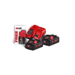 Milwaukee M18 HNRG-302 Batterie 18V 3.0Ah High Output M18 HB3 + 1 Batterie M12B2 12V 2.0Ah Offerte (4933471071)