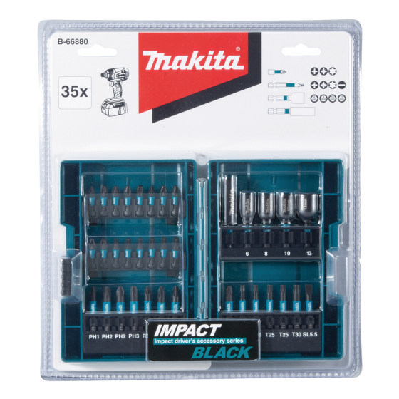Makita Coffret d'embouts vissage Impact Black 35pcs B-66880