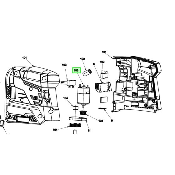 Ryobi Moteur pour ponceuse sans fil 18V ONE+ R18PS (5131049620)