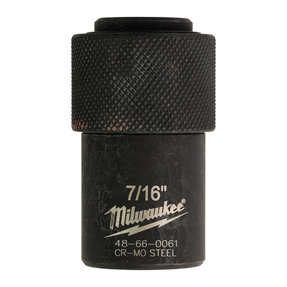Milwaukee Adaptateur 1/2" - 7/16" pour boulonneuse et mèches hexagonales (48660061)