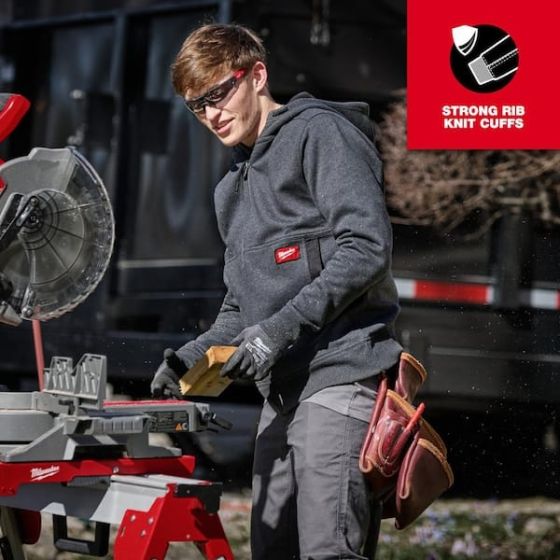 Milwaukee Sweat à capuche de travail zippé Gris Gridiron (S/M/L/XL/XXL)