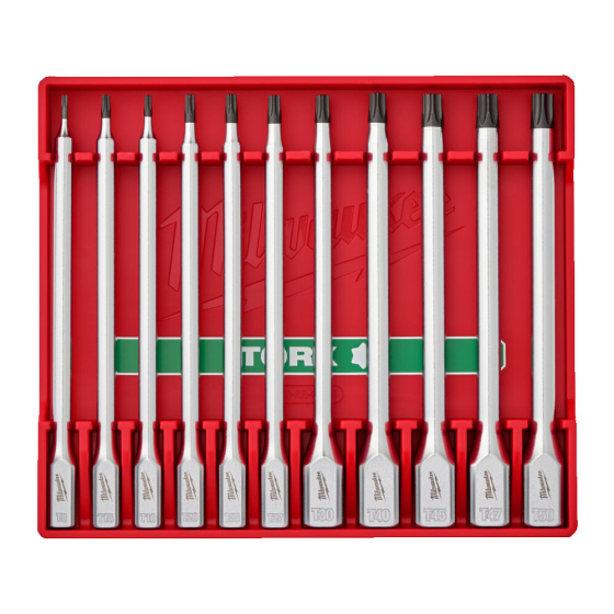 Milwaukee Set de 11 douilles embouts torx longs pour cliquet 1/4" & 3/8" (4932500431)