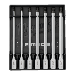 Milwaukee Set de 7 douilles embouts Hexagonaux sphérique longs pour cliquet 3/8" (4932500436)