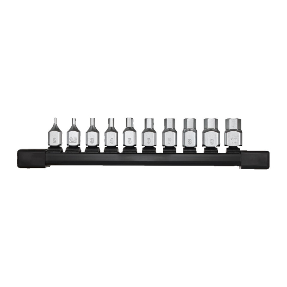 Milwaukee Set de 11 douilles Torx Hexagonaux courts pour cliquet 1/4" (4932500434)