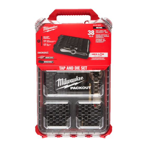 Milwaukee Set de tarauds et de filières métriques PACKOUT (4932498721)