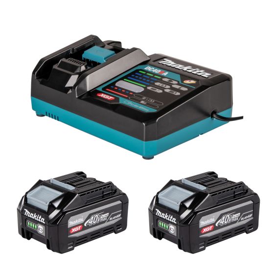 Makita Pack Énergie 40V XGT 2 batteries BL4040F + 1 chargeur DC40RA (1916Y1-1)