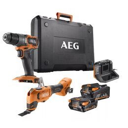 AEG CK18-AR-2BX-X02B Pack perceuse à percussion BSB18SBL2 & Multitool 18V BMT18 (4935499436)