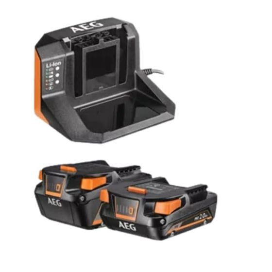 AEG FR 18-AS-2SC Pack perceuse à percussion BSB18SBL2 & Scie ø76mm 18V BMMS18SBL (4935498988)