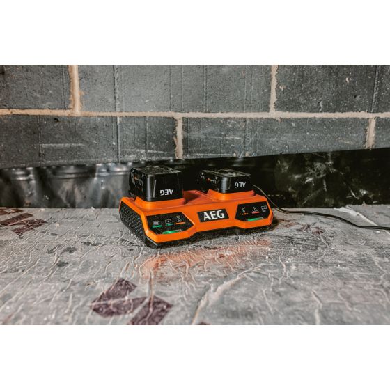 AEG BL18C2 Chargeur double batterie 18V 2 Ports (4935480052)