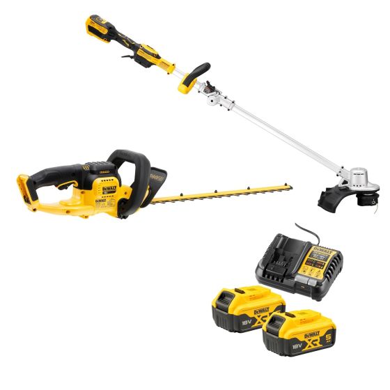 Dewalt DCMST561HT-QW Kit de 2 outils taille-Haies & coupe-bordure 18V XLR 2x5.0Ah