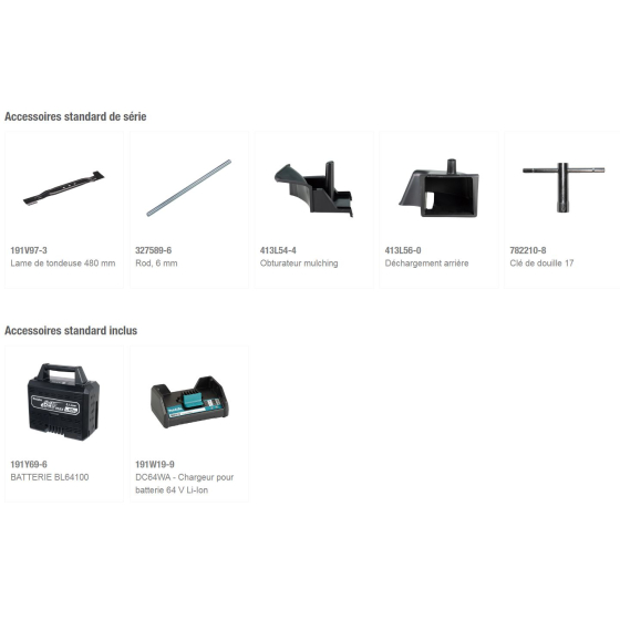 Makita LM003JB101 Tondeuse Autotractée 48cm 64V 1x10Ah