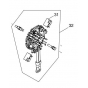 Makita 632F25-8 Porte Charbons avec charbons pour visseuse à chocs DTD152