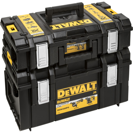 DeWalt DCK422P3-QW Pack 4 outils sans fil 18V XR DCG405, DCH273, DCD796, DCF887 3x5.0Ah