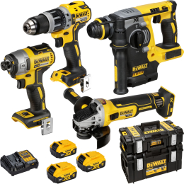 DeWalt DCK422P3-QW Pack 4 outils sans fil 18V XR DCG405, DCH273, DCD796, DCF887 3x5.0Ah