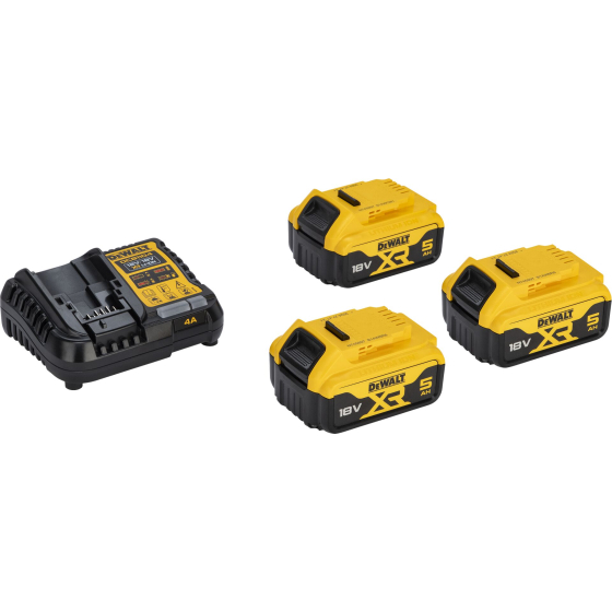 DeWalt DCK422P3T-QW Pack 4 outils sans fil 18V XR DCG405, DCH273, DCD796, DCF887 3x5.0Ah
