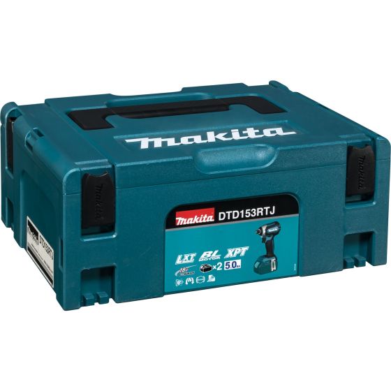 Makita DTD153RTJ Visseuse à choc 170Nm 18V Li-ion 2x5.0Ah