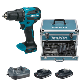 Makita DHP490WVX7 Perceuse, Visseuse à percussion 18V LXT Li-Ion 65Nm 2x2Ah