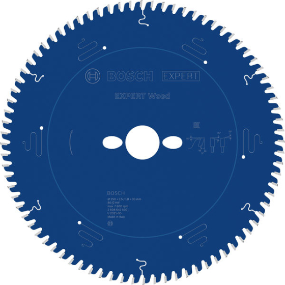 Bosch EXPERT for Wood Lame bois de scie circulaire 250 x 30 x 2,5 mm 80Dts (2608642500)