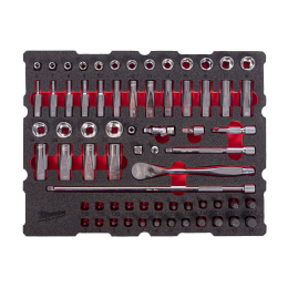 Milwaukee Module Packout 68 douilles & cliquet 1/4" (4932501867)