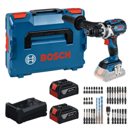 Bosch GSR 18V-110 C Perceuse, Visseuse 18V 2x5.0Ah avec coffret L-Boxx (0615A500E3)