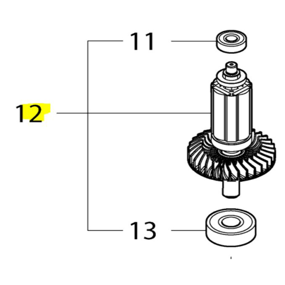 Makita Induit pour outis sans fil DUN500, DUN600 (519598-1)