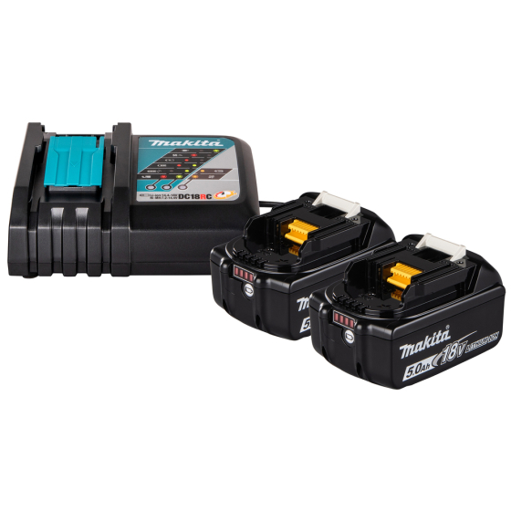 Makita DUX60Z Outil Multifonctions 2x18V Li-Ion + Élagueuse + Taille haie à perche 2x5.0Ah (LOT0431)