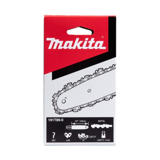 Makita Chaîne 80TXL pour tronçonneuse 25cm, 0.325", 1,1mm (191T89-0)