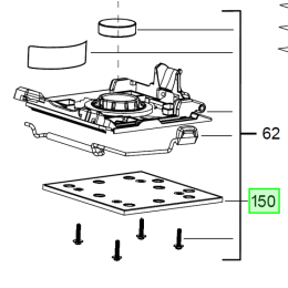 AEG Plateau de ponçage pour ponceuse FDS140 (4931511355)