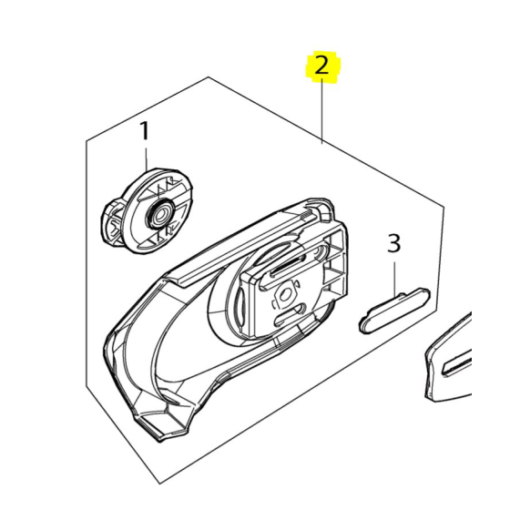 Makita Couvercle de pignon complet pour tronçonneuse DUA200 (137204-2)