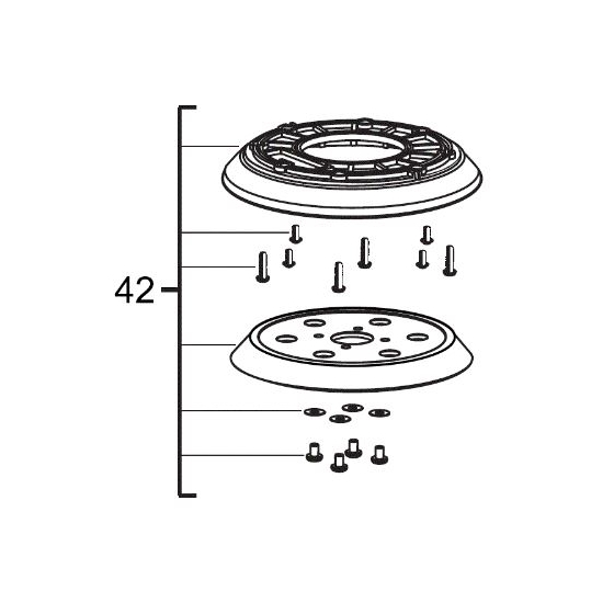 Milwaukee 4932430145 Plateau de  ponçage ø150mm ROS150E2