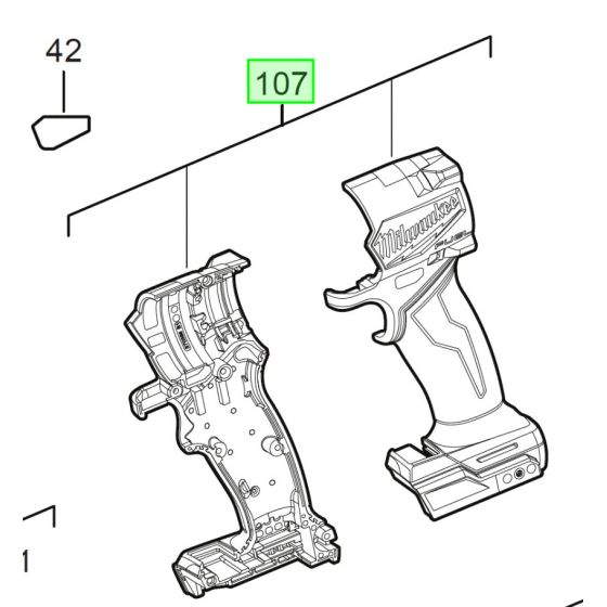 Milwaukee Carter pour visseuse à chocs 18V M18 FID3 (4931494823)
