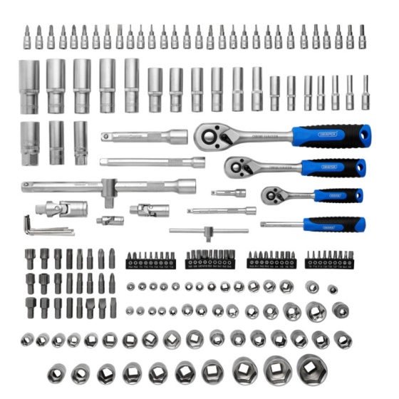 Draper D08544 Coffret de douilles 1/4" & 3/8" & 1/2" 188pcs