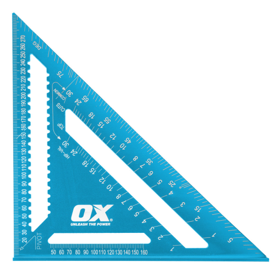 OX Pro Jeu de 2 Équerres de charpentier en aluminium 180mm & 300mm (OX-P634701)