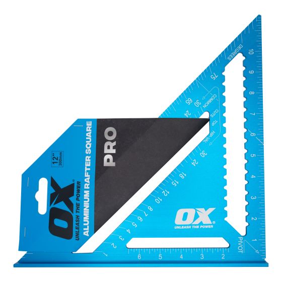 OX Pro Jeu de 2 Équerres de charpentier en aluminium 180mm & 300mm (OX-P634701)