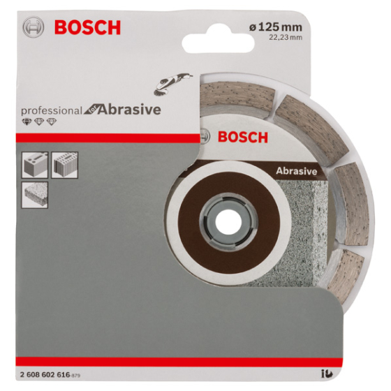 Disque diamant Bosch Standard for Abrasive Ø125 mm pour matériaux abrasifs (2608602616)