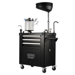 Draper Chariot de récupération d'huile avec système d'aspiration 100L (D30205)