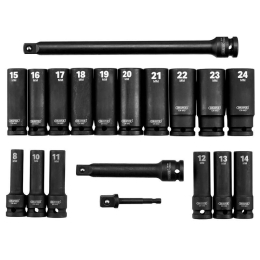 Draper Expert D04577 Jeu de douilles métriques HI-TORQ® 1/2" (15 pièces)