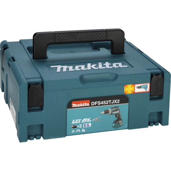 Makita Visseuse automatique à placo DFS452TJX2 18V LXT - 2 batteries 5,0 Ah + chargeur de vis en bande